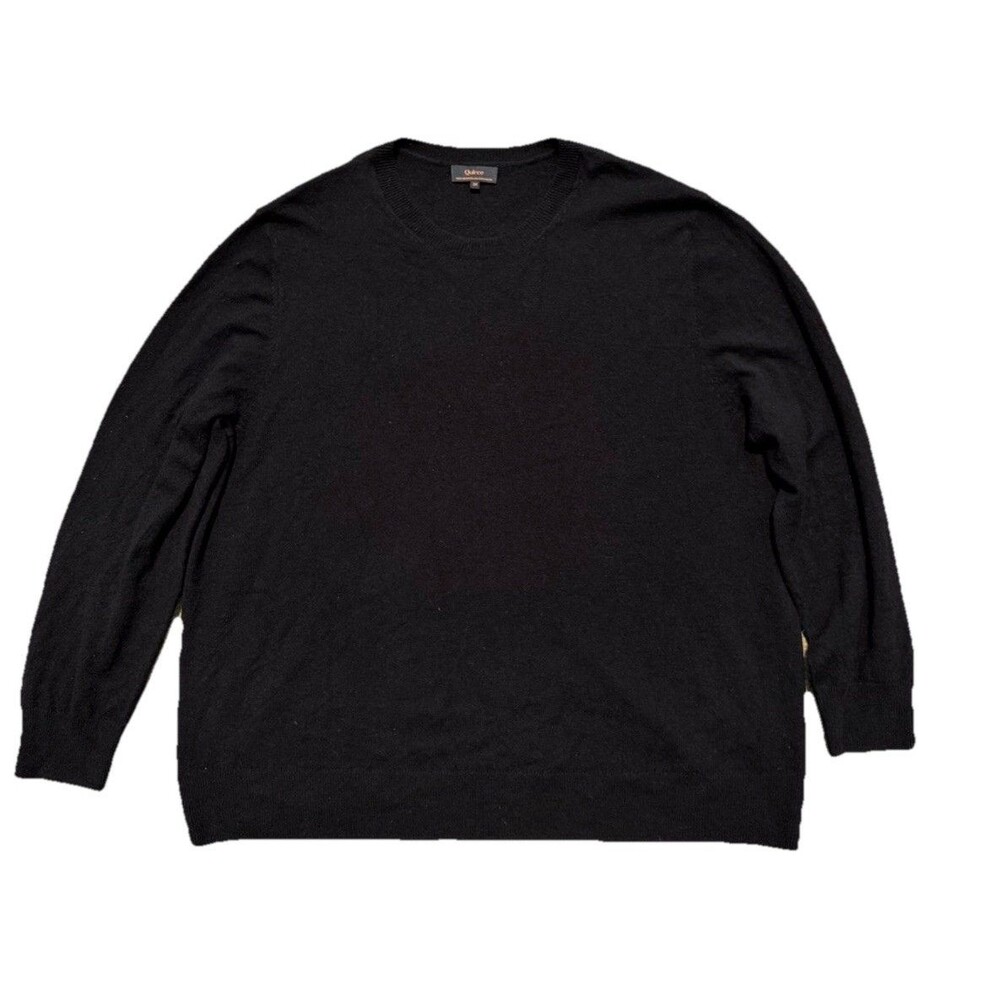 Quince Sweater Mens 3XL Black Cashmere Crewneck Knit Pullover Mongolian Luxury